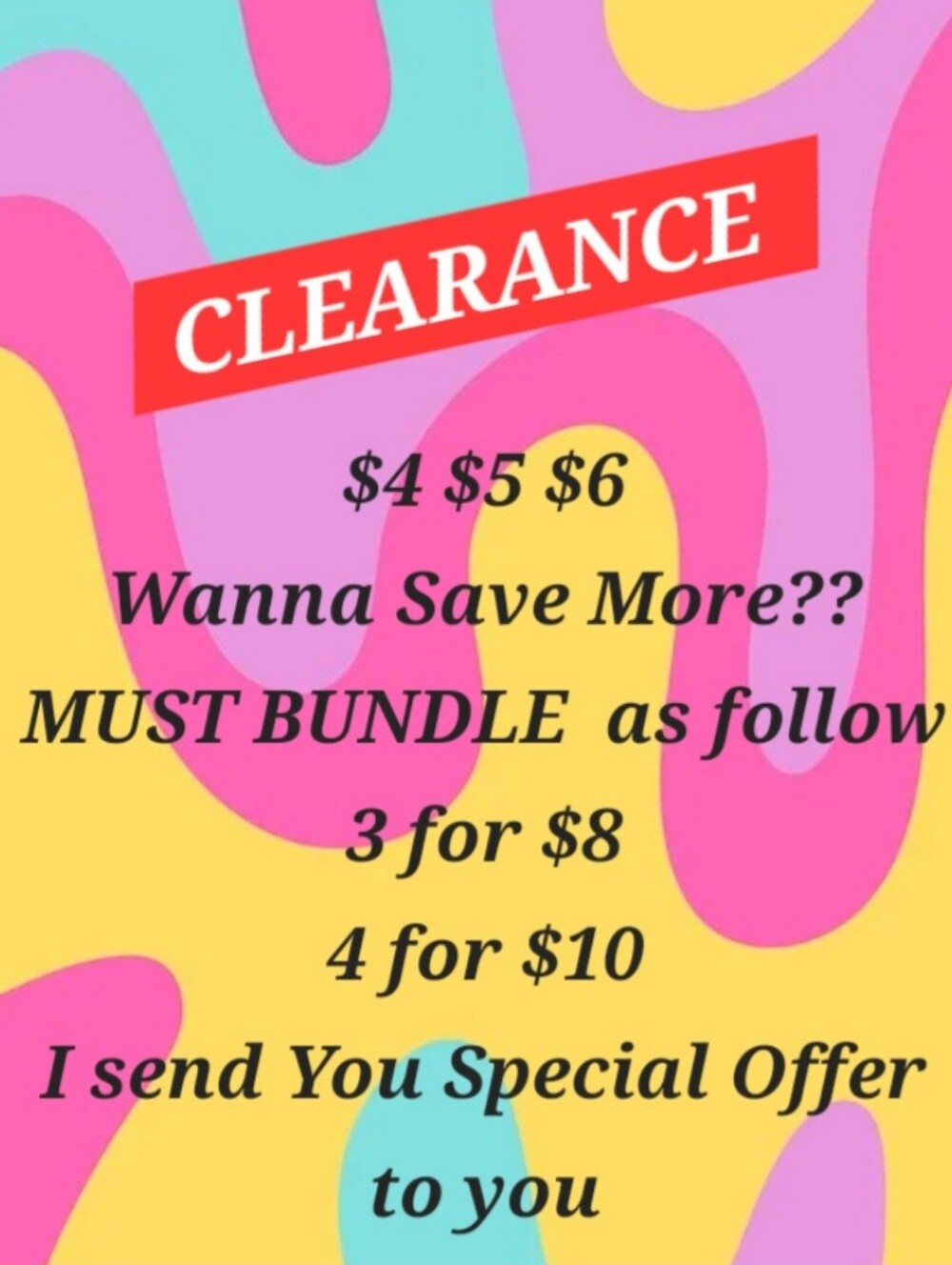 CLEARANCE BELOW.